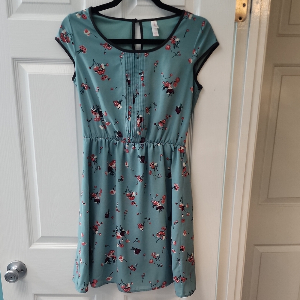 Floral Dress in Teal